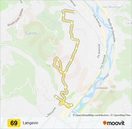 69 Bus Line Map