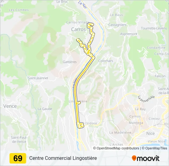 69 Bus Line Map