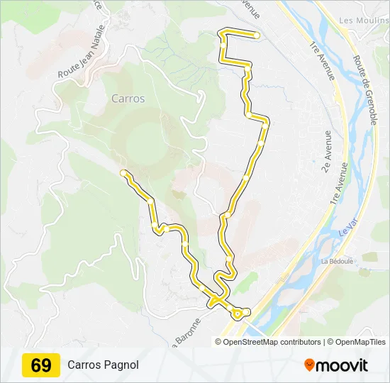 69 Bus Line Map