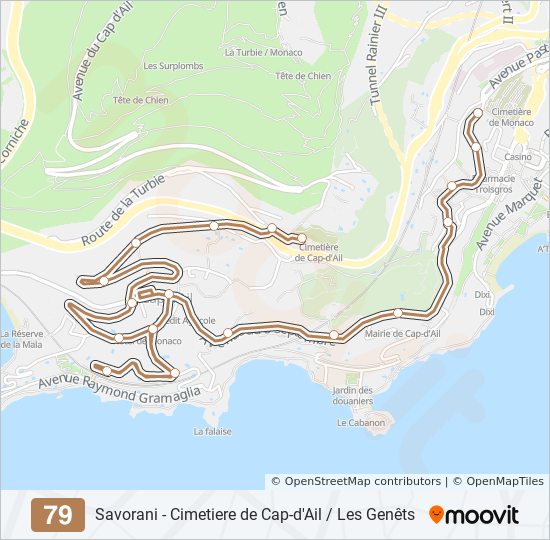 79 bus Line Map