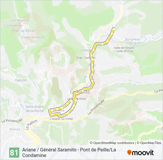 81 Bus Line Map