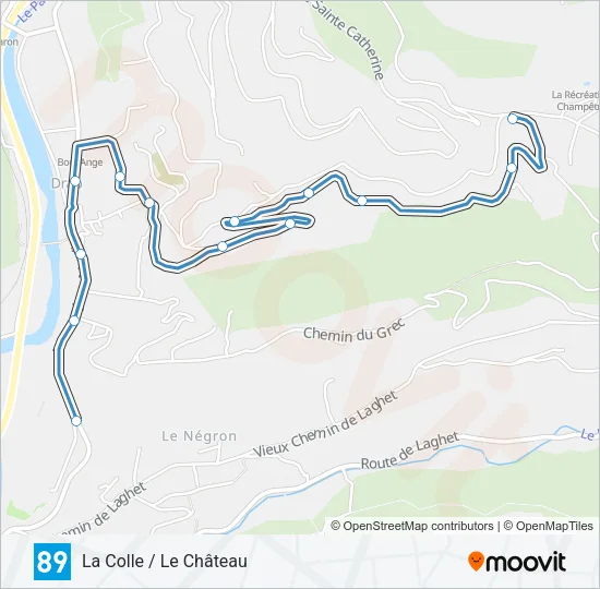 89 Bus Line Map