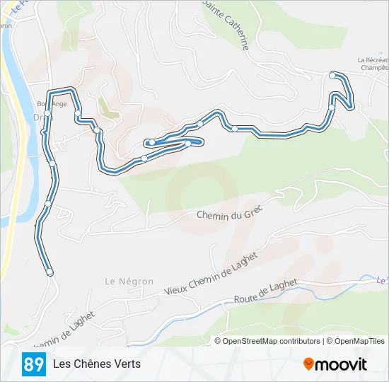 89 Bus Line Map