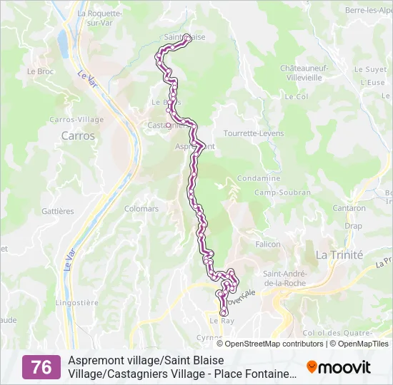 76 Bus Line Map