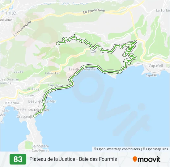 83 Bus Line Map