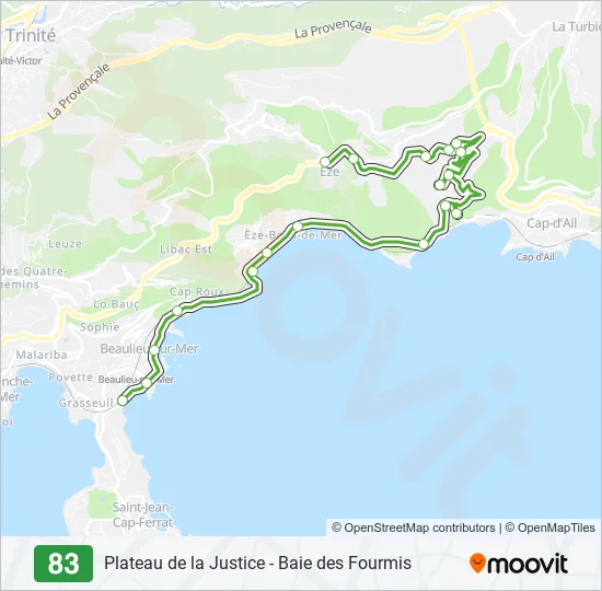 83 Bus Line Map