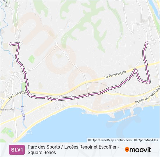 SLV1 bus Line Map