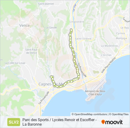 Mapa de SLV2 de autobús