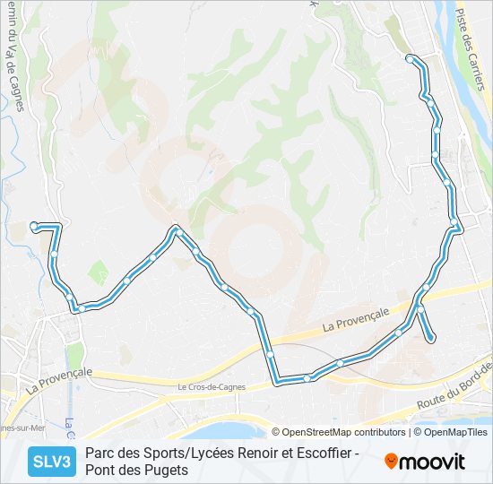 SLV3 bus Line Map