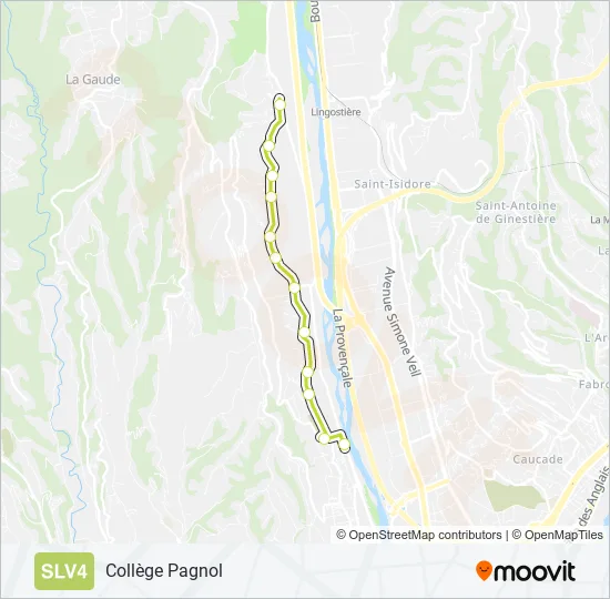 SLV4 Bus Line Map