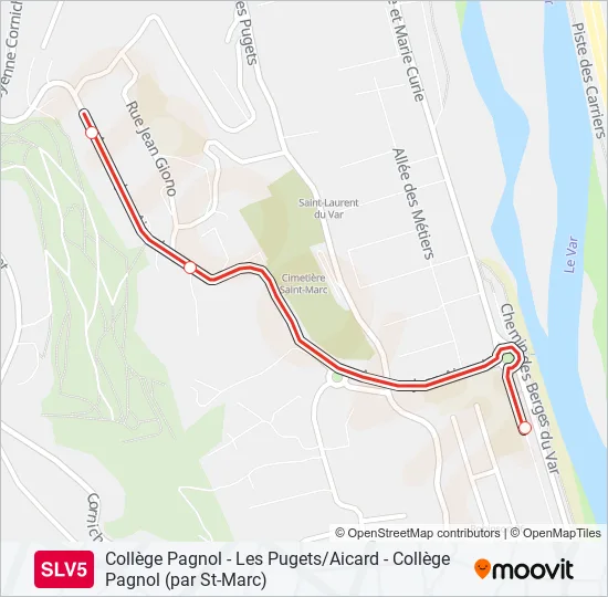 SLV5 Bus Line Map