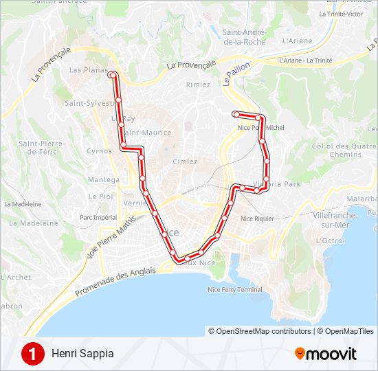 L1 light rail Line Map