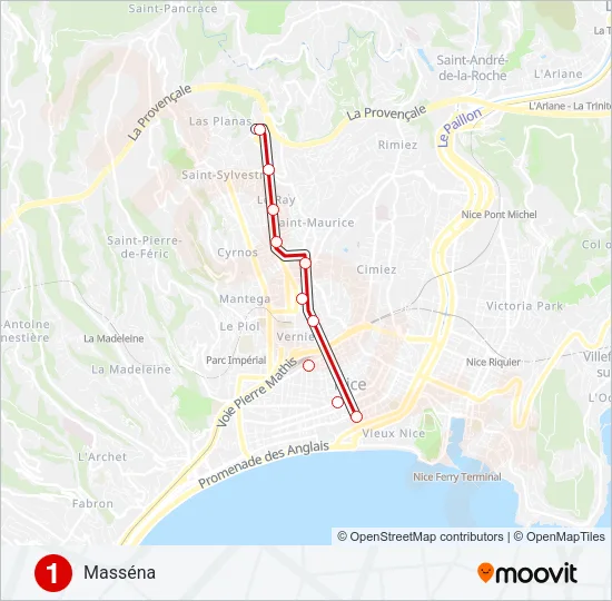 L1 Light Rail Line Map