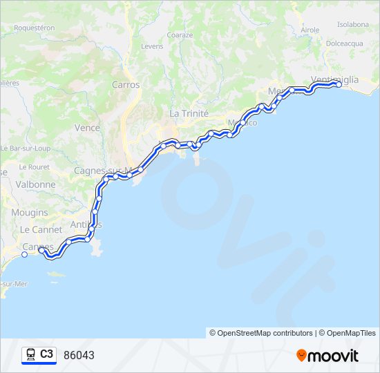 Mapa de C3 de tren