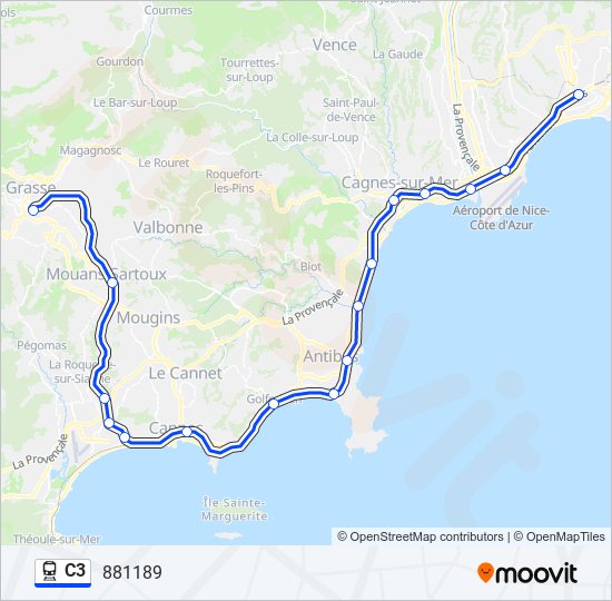 Mapa de C3 de tren