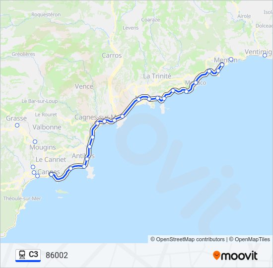 Mapa de C3 de tren