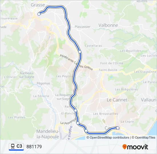 C3 Train Line Map