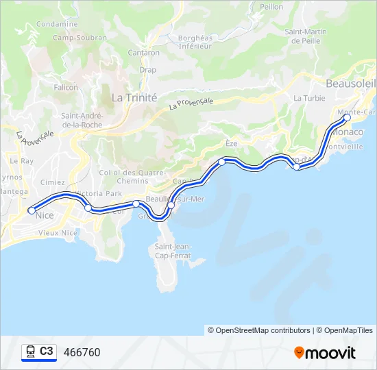 C3 Train Line Map