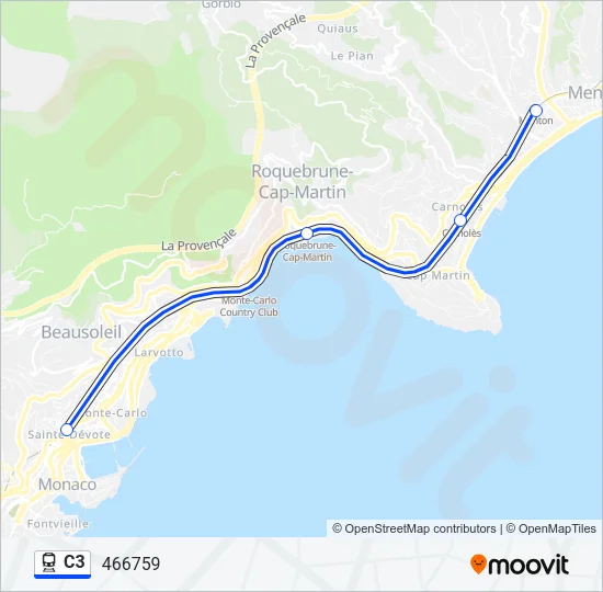 C3 Train Line Map