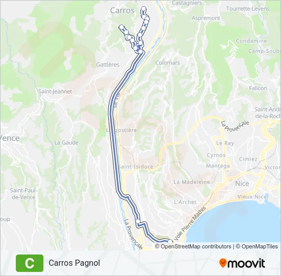 C Bus Line Map