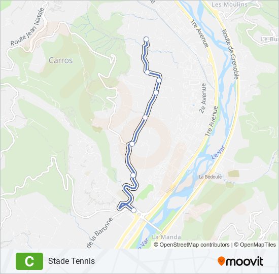 Mapa de C de autobús