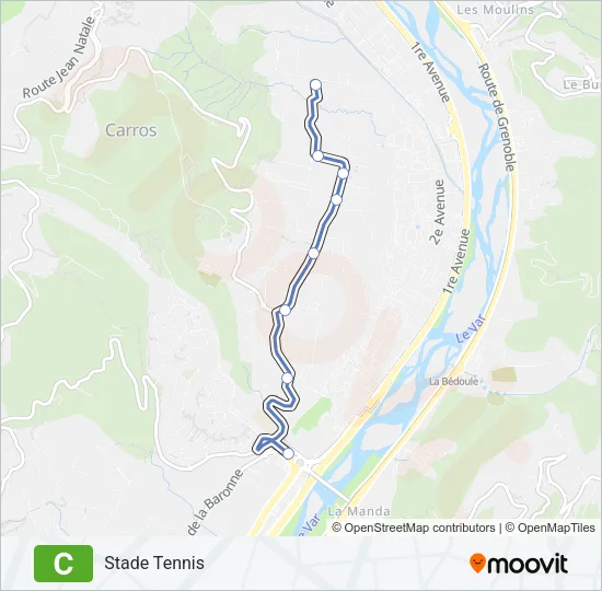 C Bus Line Map