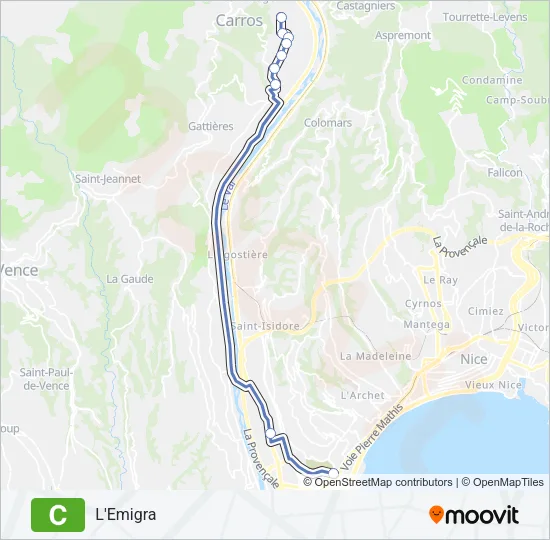 C Bus Line Map
