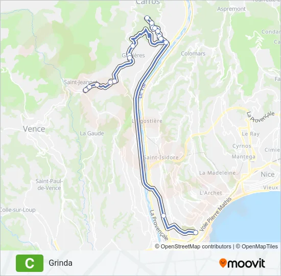 C Bus Line Map