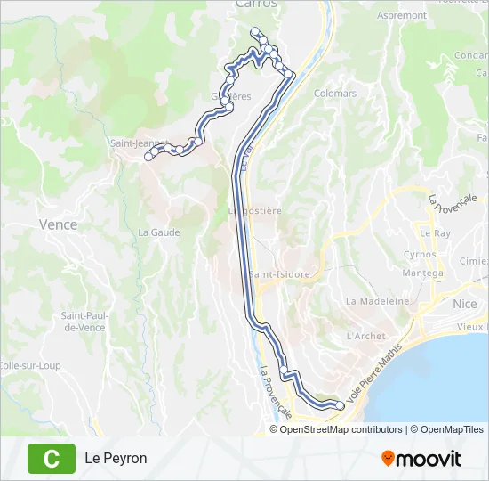 C Bus Line Map