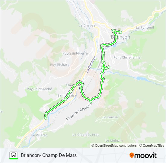 Plan de la ligne L03-URBAIN de bus