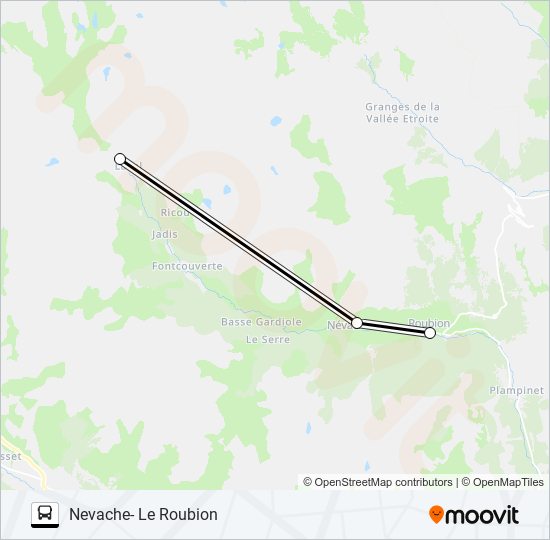 Plan de la ligne LIGNE N4 de bus