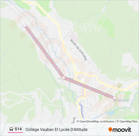 S14 Bus Line Map