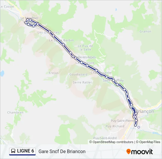 LIGNE 6 Bus Line Map