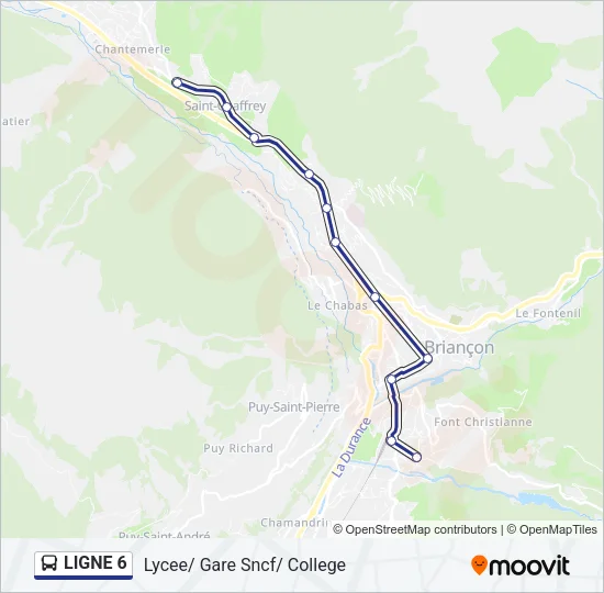 LIGNE 6 Bus Line Map