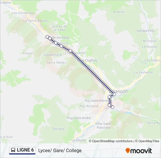 LIGNE 6 Bus Line Map