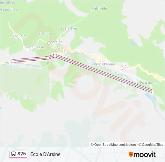 S25 Bus Line Map
