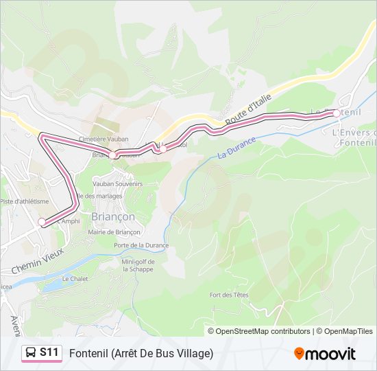 S11 bus Line Map