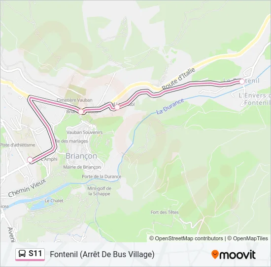 S11 Bus Line Map