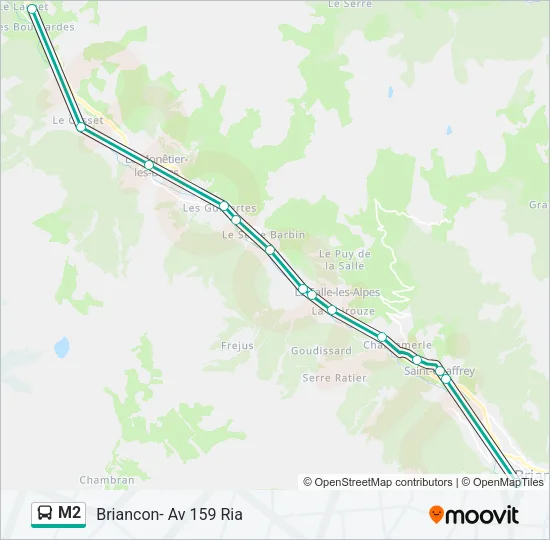 M2 Bus Line Map