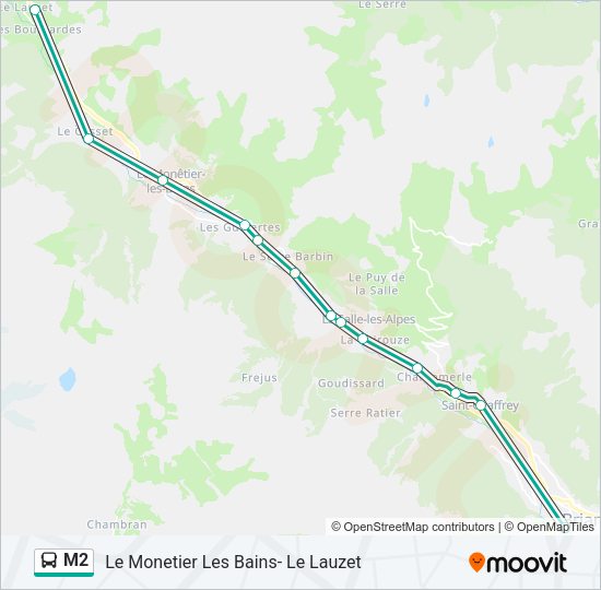 M2 Bus Line Map