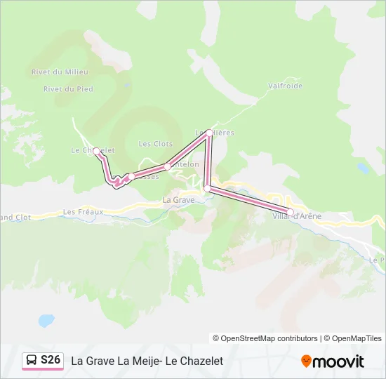 S26 Bus Line Map