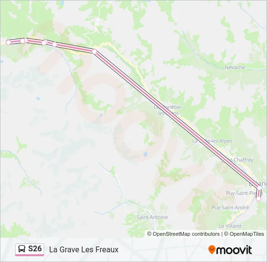 S26 Bus Line Map