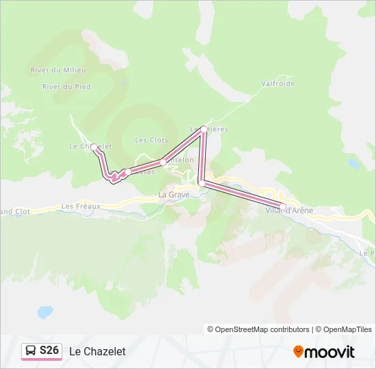 S26 Bus Line Map