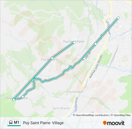 M1 Bus Line Map