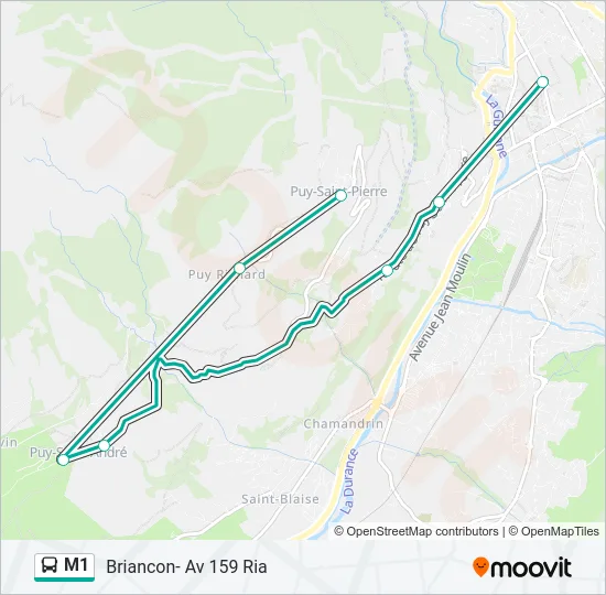 M1 Bus Line Map
