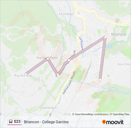 S23 Bus Line Map
