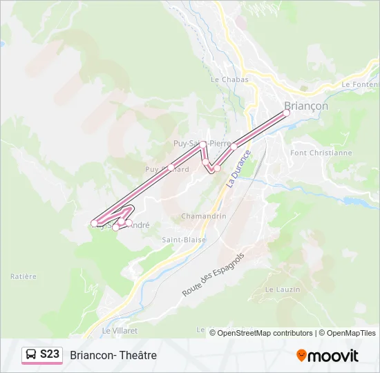 S23 Bus Line Map