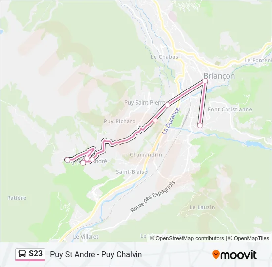 S23 Bus Line Map