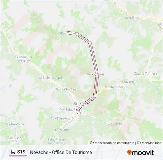 S19 Bus Line Map