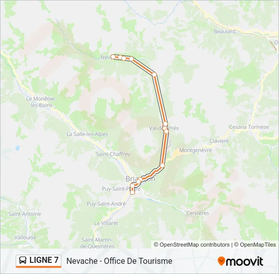 LIGNE 7 Bus Line Map